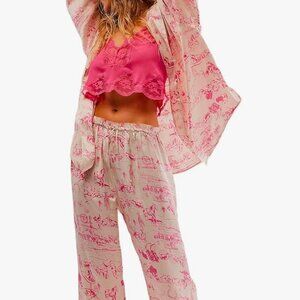 Silky printed 2 piece Pajamas